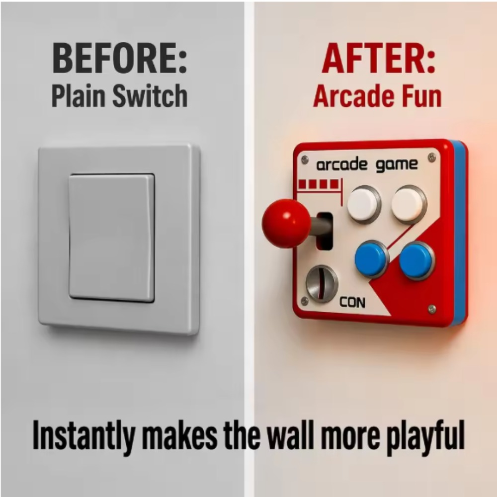 Gaming Accessories Bedroom - Cache-prise de joystick rétro pour borne