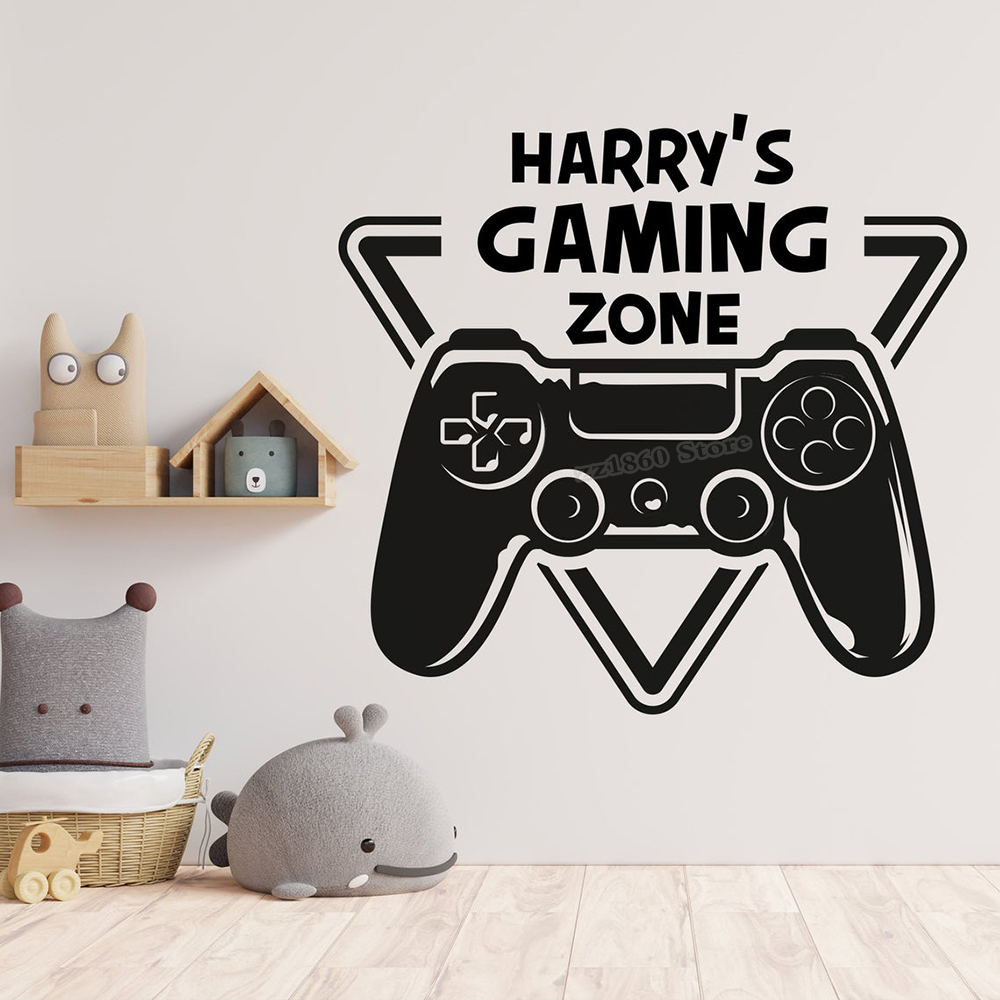 Gaming Accessories Bedroom - Autocollant mural de Zone de jeu